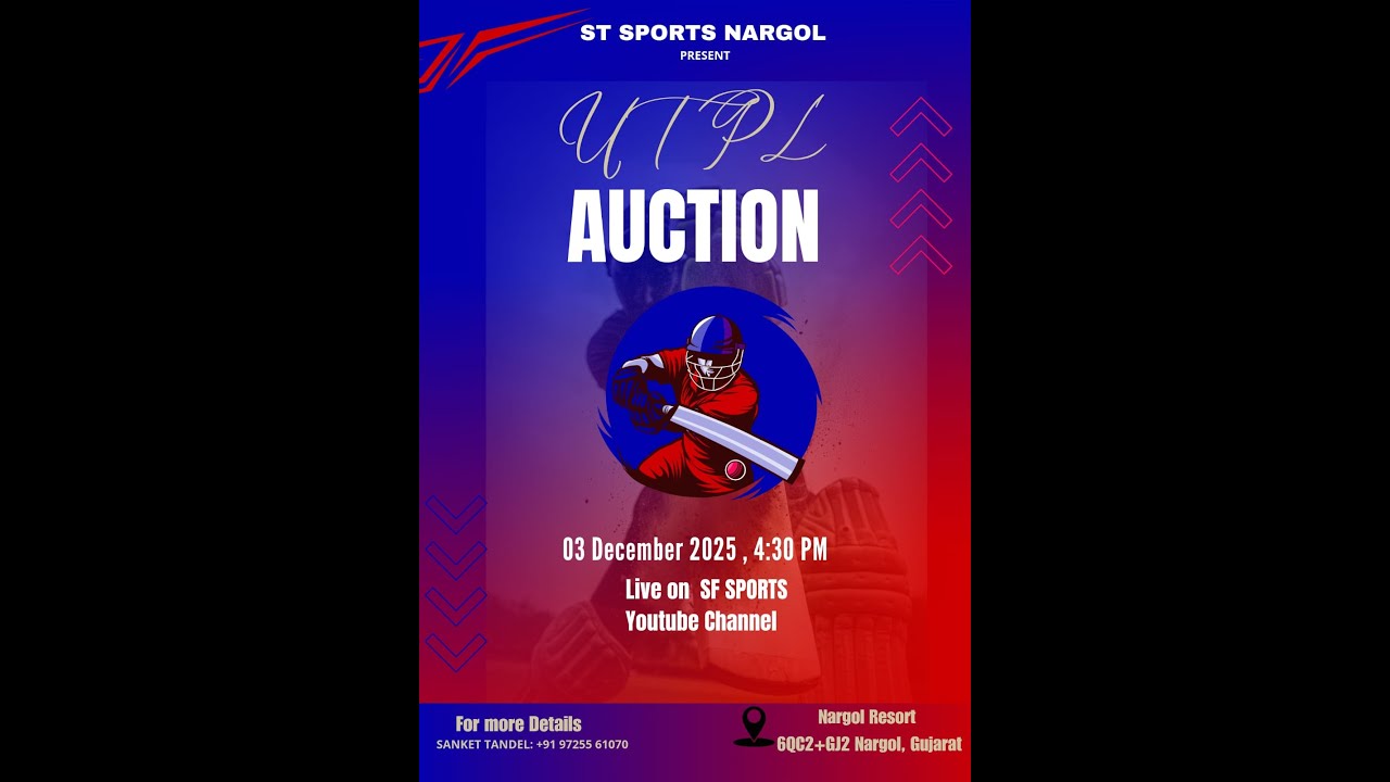 LIVE AUCTION || UMBERGAON TALUKA PREMIER LEAGUE SEASON - 1 2025