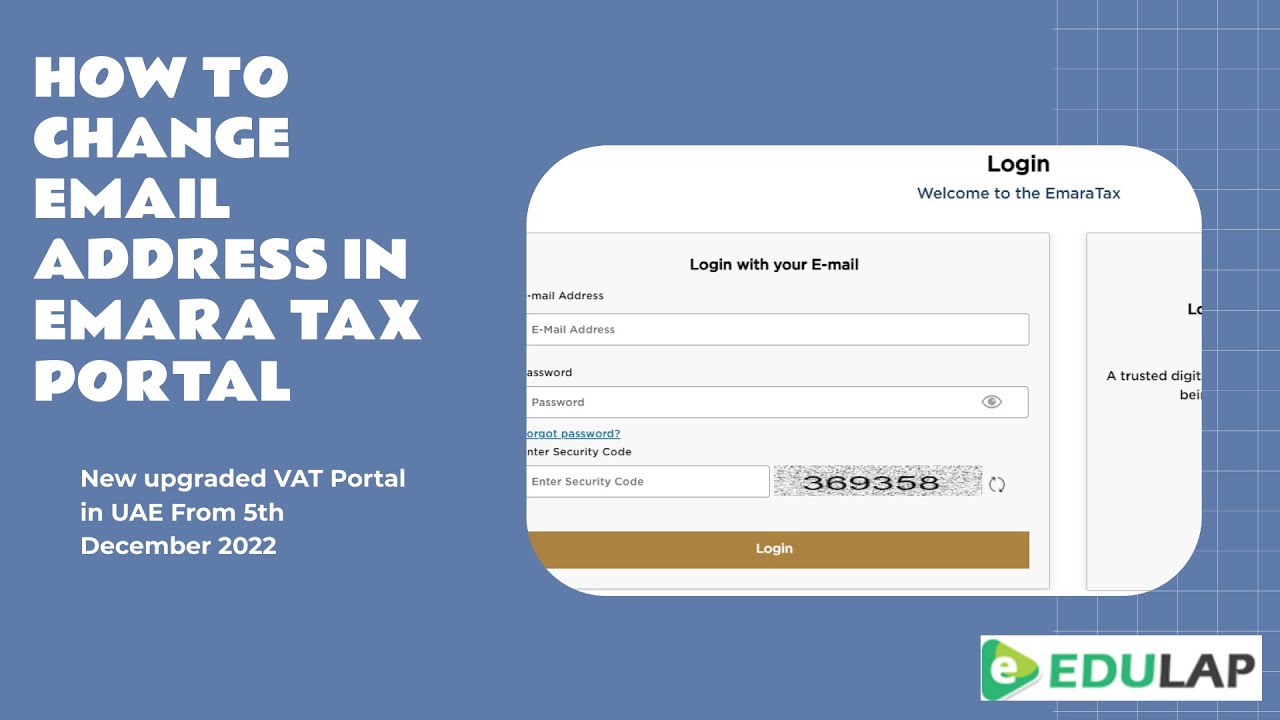 How to Change Email Address in Emara Tax Portal in UAE