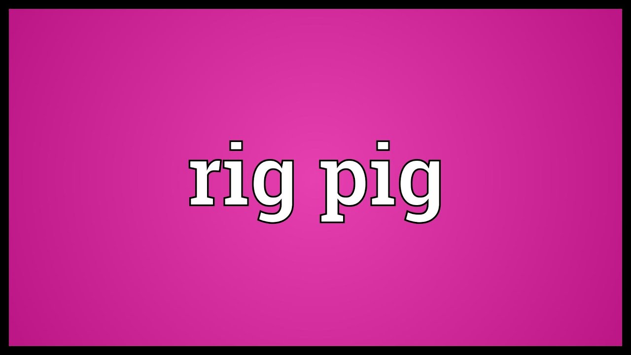 Rig pig Meaning