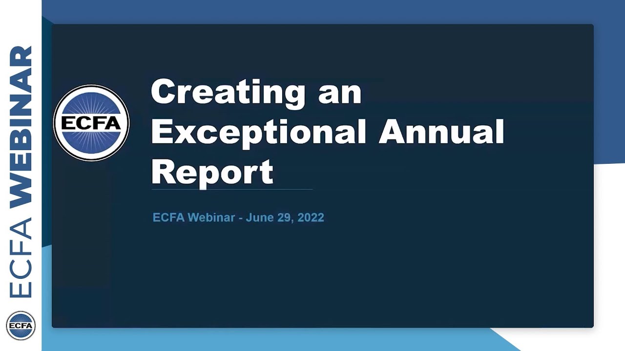Webinar: Creating an Exceptional Annual Report