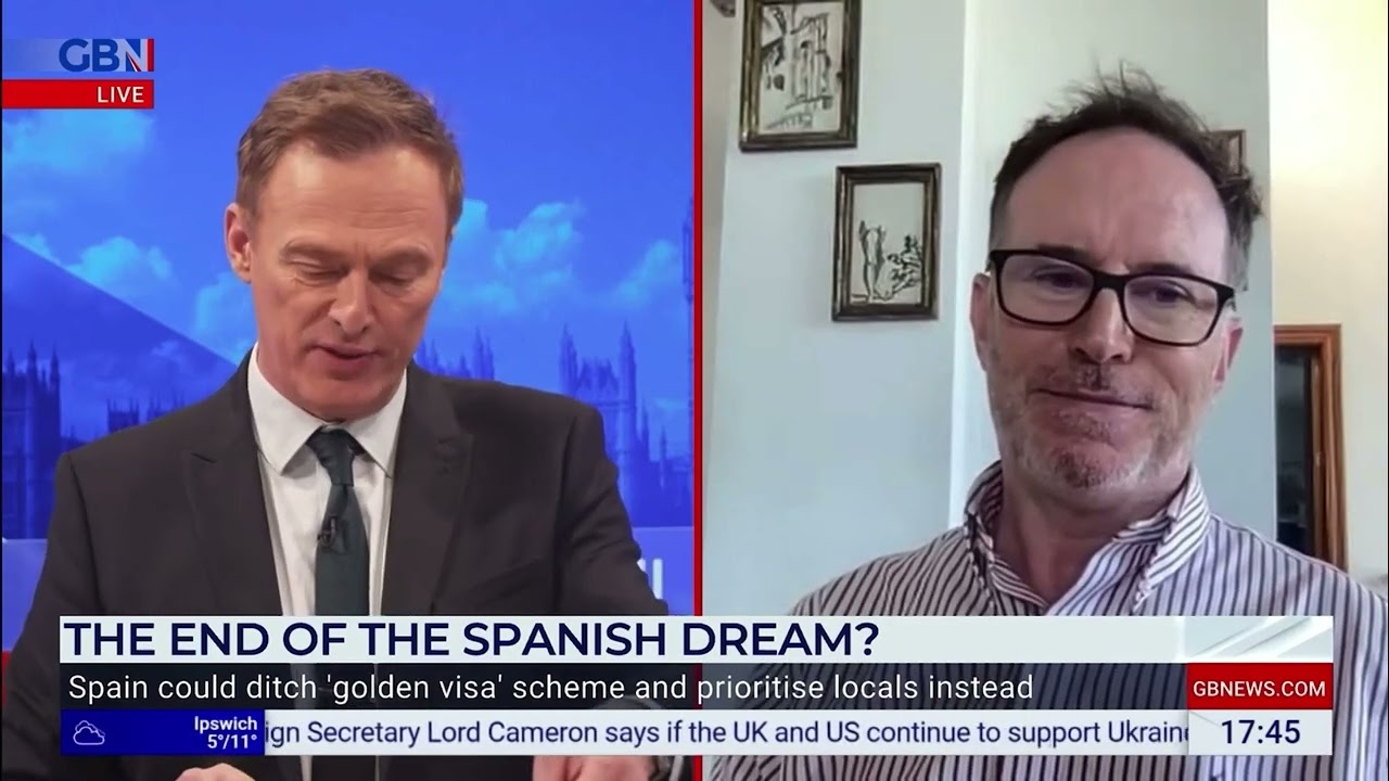 GBNews LIVE: Spain to Abolish Golden Visa - Martin Daubney interview with Sean Woolley