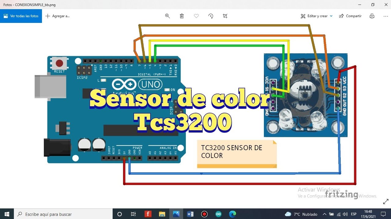 Sensor de color Tcs3200- Configuración con Arduino- diagrama y programación