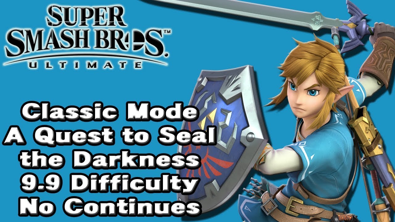 Super Smash Bros. Ultimate (Classic Mode 9.9 Intensity No Continues | Link)