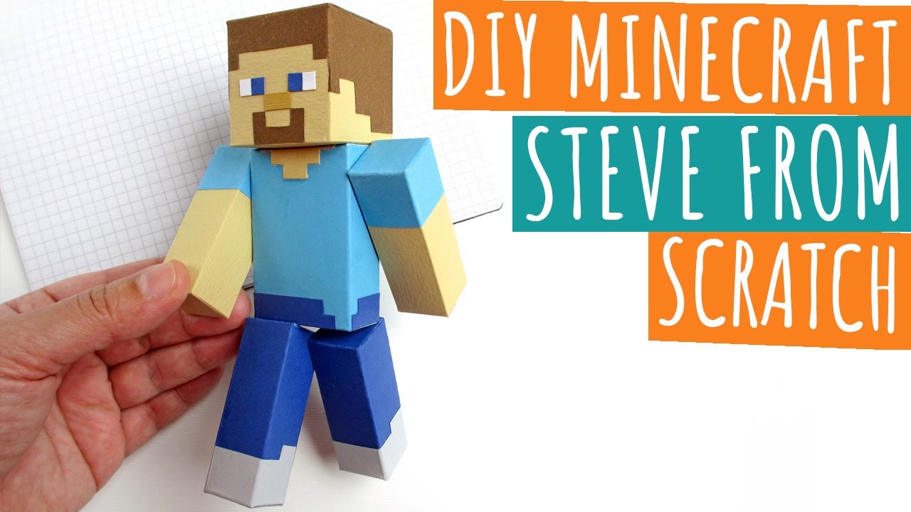 DIY Minecraft Steve From Scratch | Minecraft Papercraft Steve | Paper Crafts