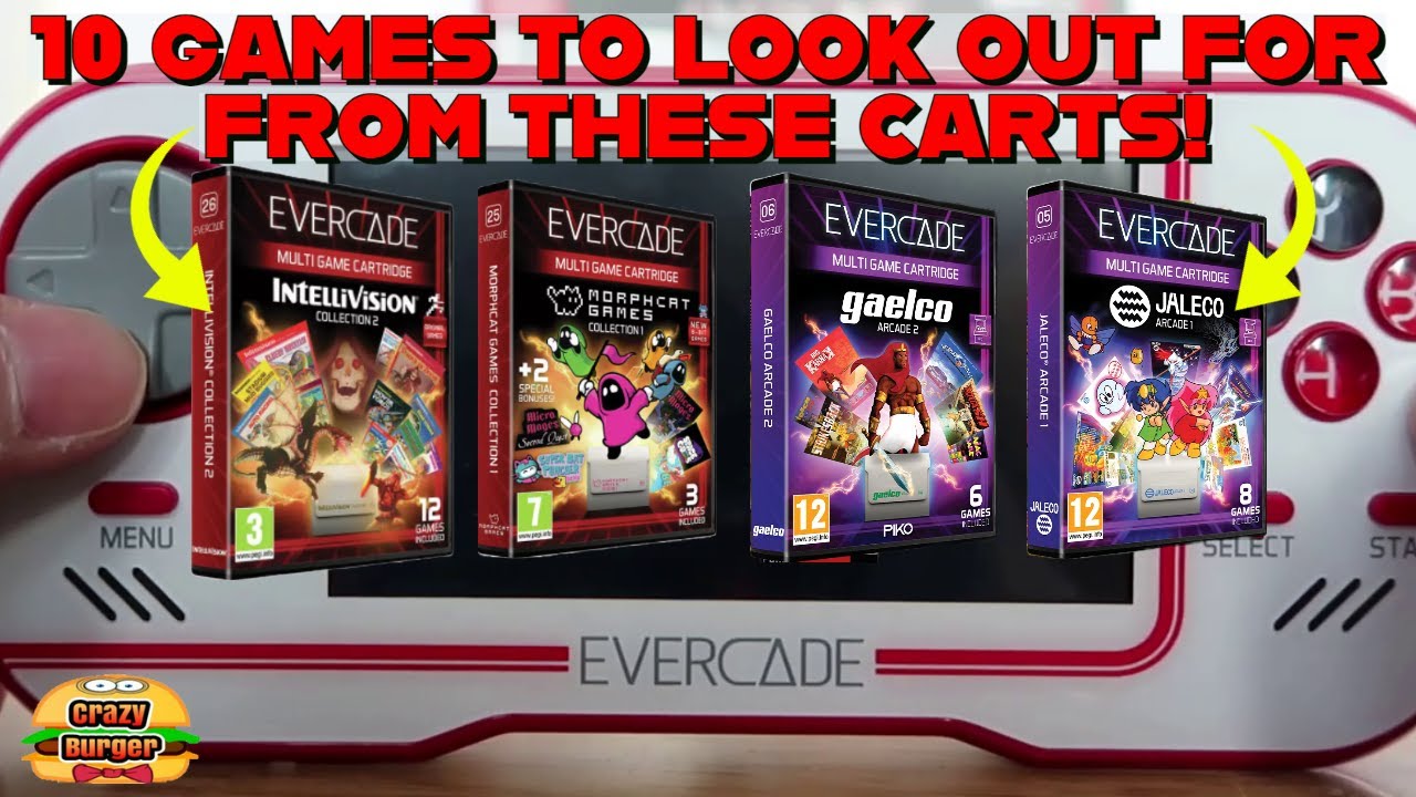 Top 10 Evercade Games From Intellivision 2, Morphcat Games, Jaleco Arcade & Gaelco Arcade 2 Carts!