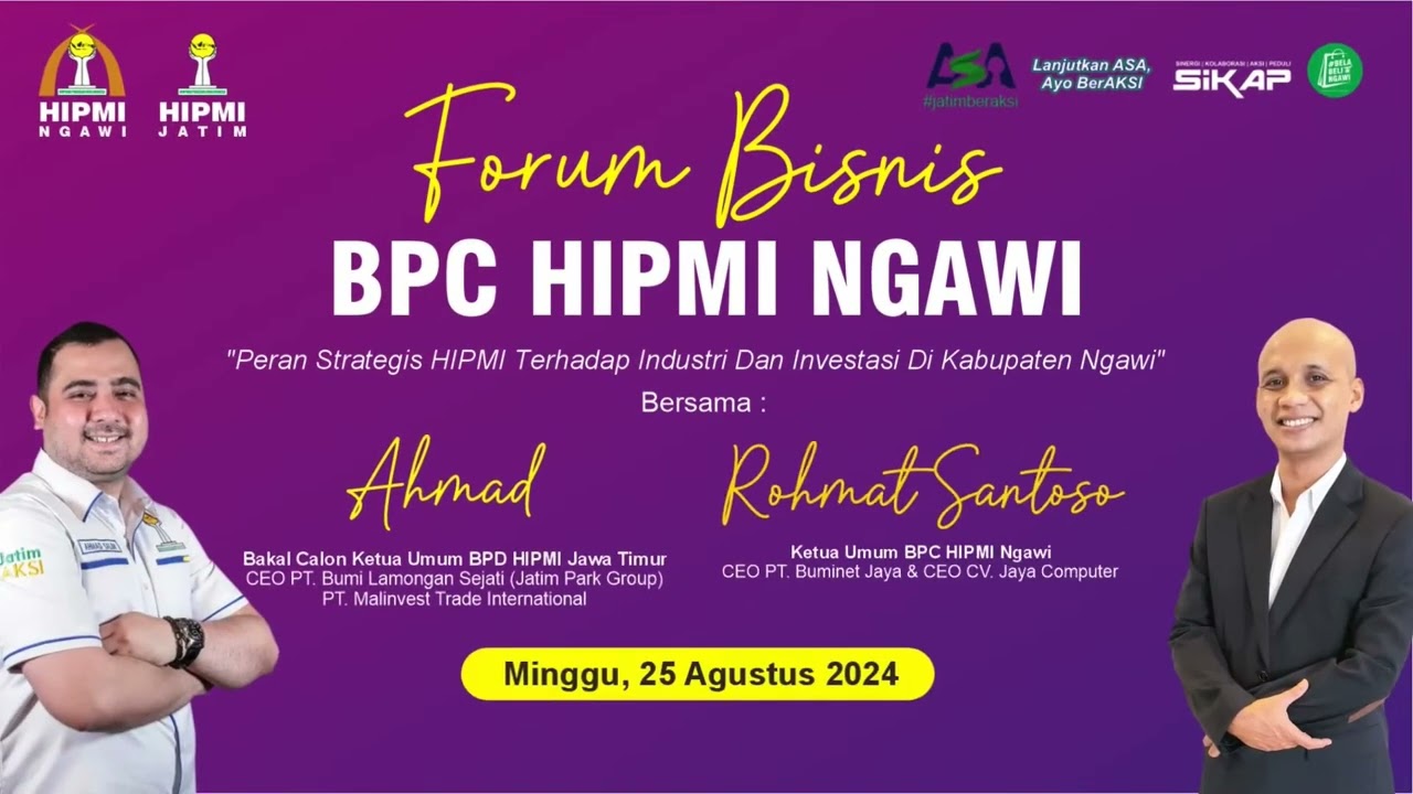 FORUM BISNIS BPC HIPMI NGAWI MINGGU 25 AGUSTUS 2024