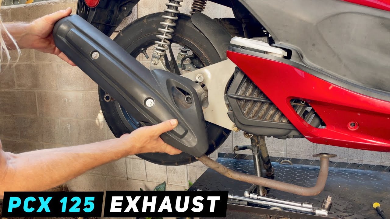 Honda PCX 125 — Снятие/установка выхлопной системы | Вещи для скутеров Митча