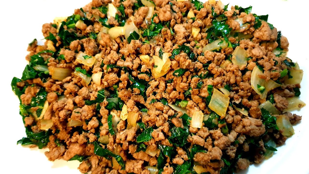 Beef mince with green vegetables | Ground beef easy recipe | Zim food recipes