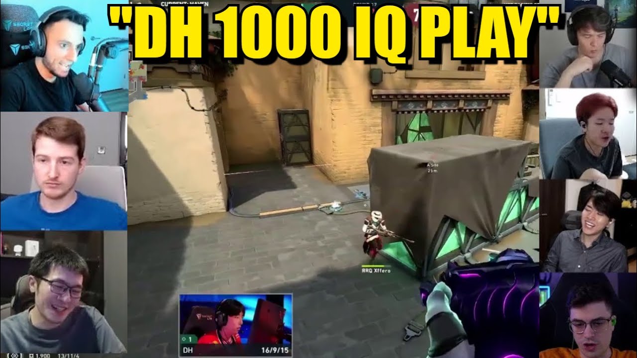 Valorant pros/streamers react to T1 DH's INSANE 1v2 CLUTCH against RRQ