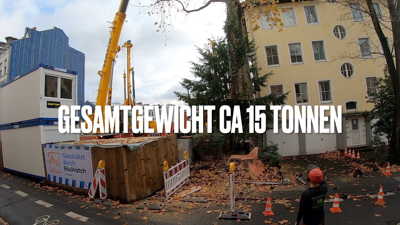 Kranfällung im Stadtzentrum - Teil 3 (GoPro)