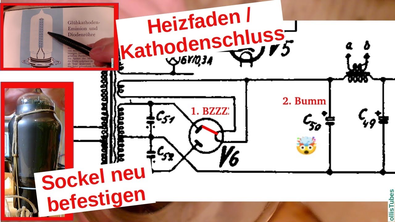 [147] Demodulatordiode, Schlussprüfung, Gleichrichter prüfen, Sockel kleben - Blaupunkt NU670W Teil9