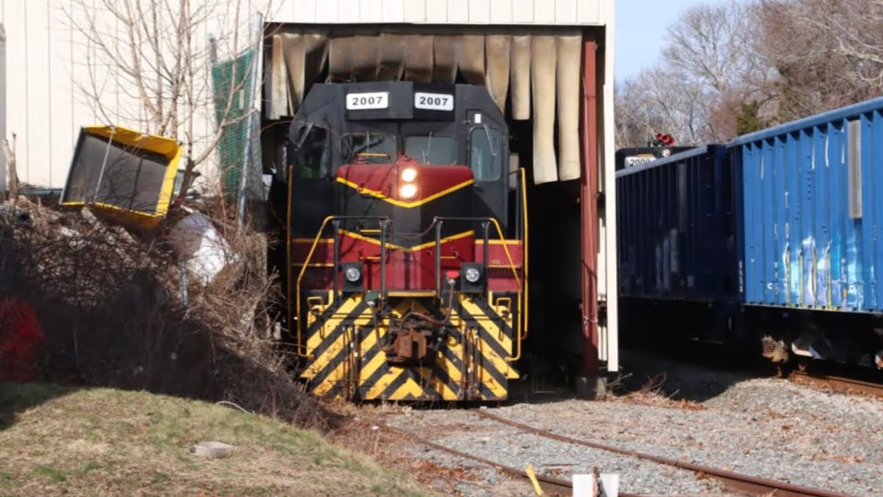 Abandoned siding restoration: Mass Coastal ballast train - Gallo, Sagamore, MA 3/14/2024
