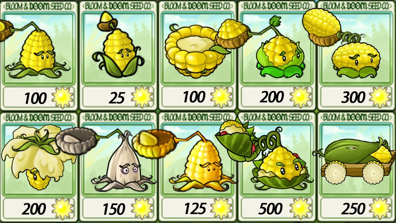 Kernel-pult family plants VS 999Zombies-------Plants vs Zombies