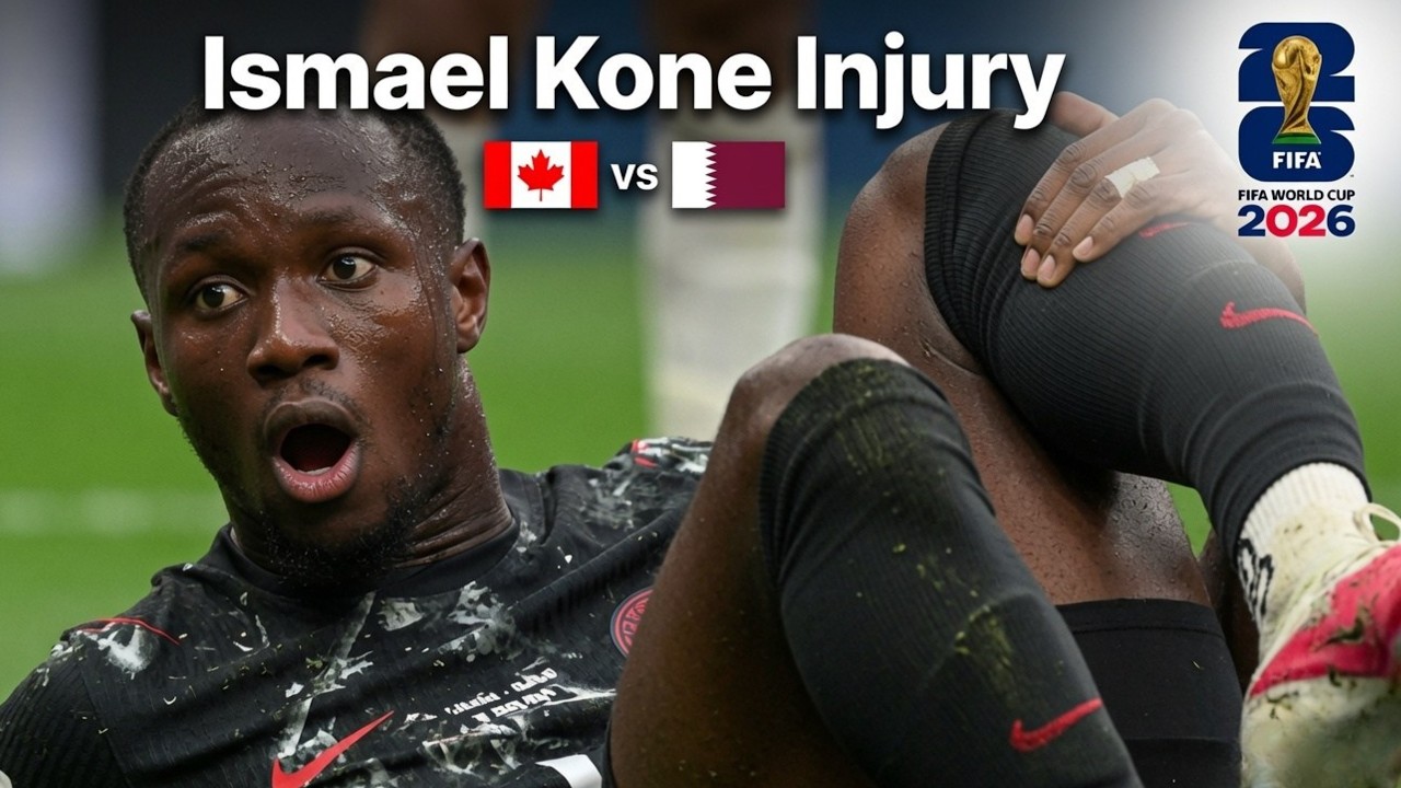 Ismael Kone Injury | Canada vs Qatar FIFA World Cup 2026 #Isma&euml;lKon&eacute; #fifaworldcup2026 #viral