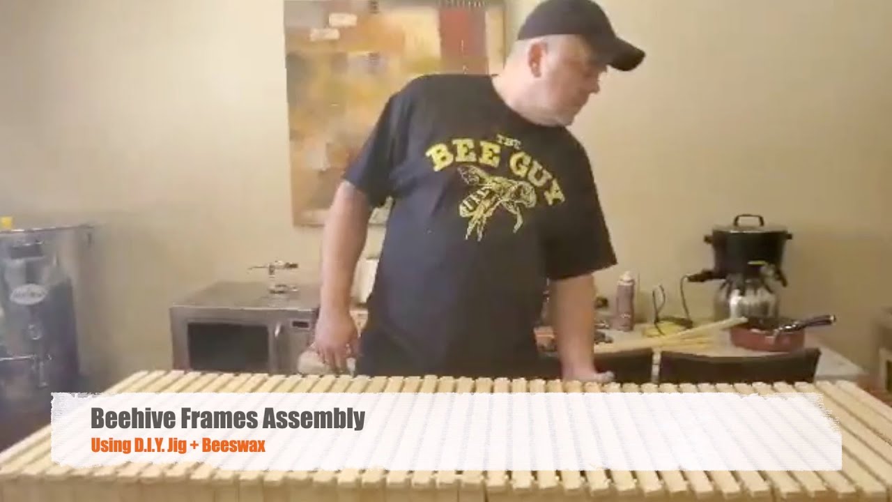 Assemble Beehive Frames D.I.Y. Jig + Beeswax...