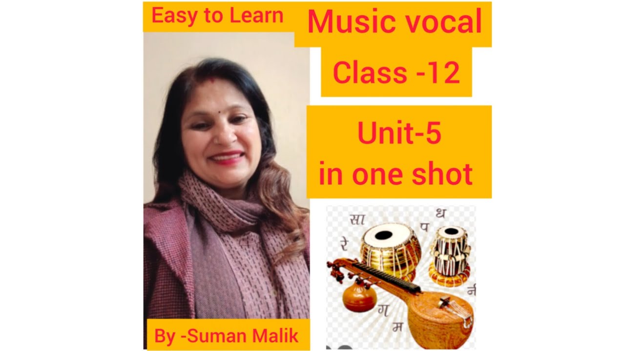 Hindustani music vocal / class 12 / Unit 5 in one shot / 034 / CBSE. /Swarlipi / raag prichay 
