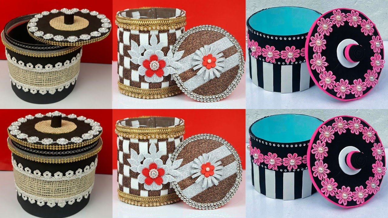 3 Best Out of Waste Plastic Bottle Jewellery Box DIY Ideas | Organizer Box DIY Ideas | Jute Craft 