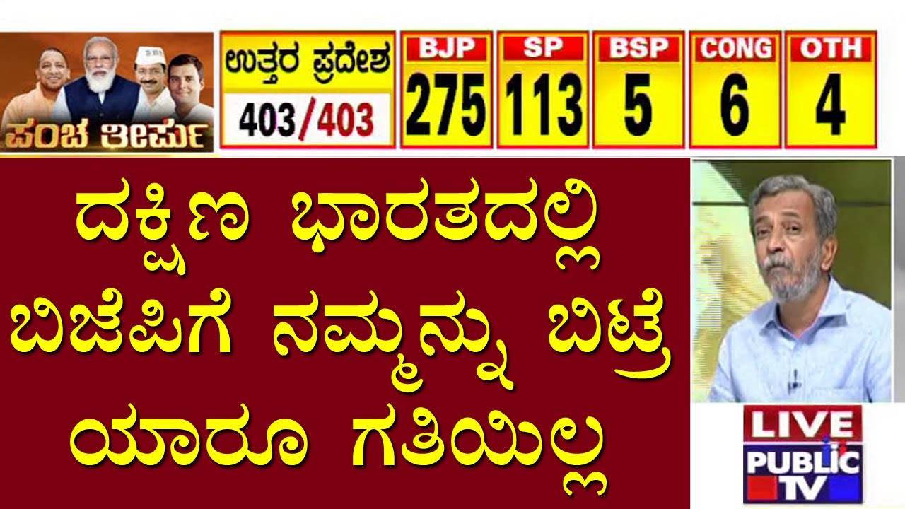 Public TV Live: Assembly Elections Result 2022 | UP Election 2022 | HR Ranganath