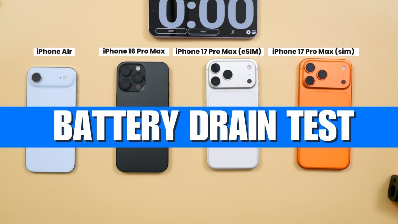 iPhone 17 Pro Max eSIM vs SIM &ndash; Surprising Battery Drain Test Results!