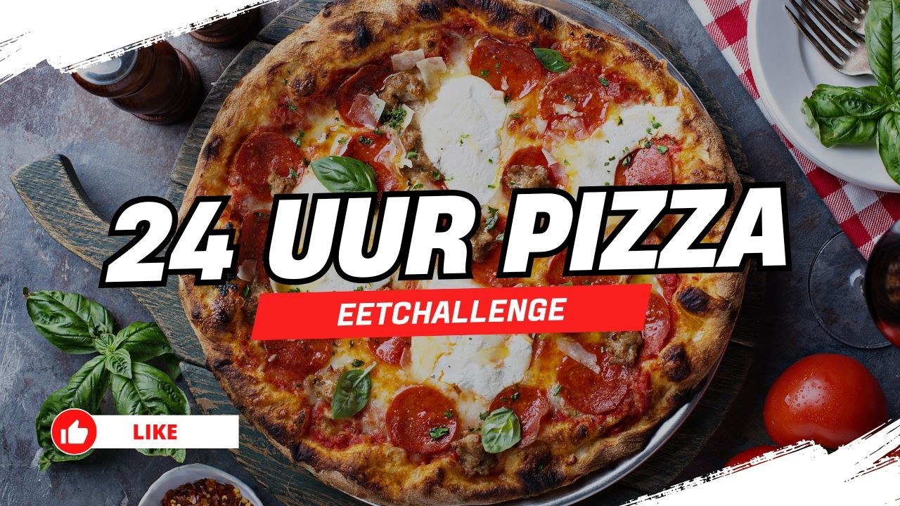 24 UUR ALLEEN PIZZA ETEN.... - Challenge