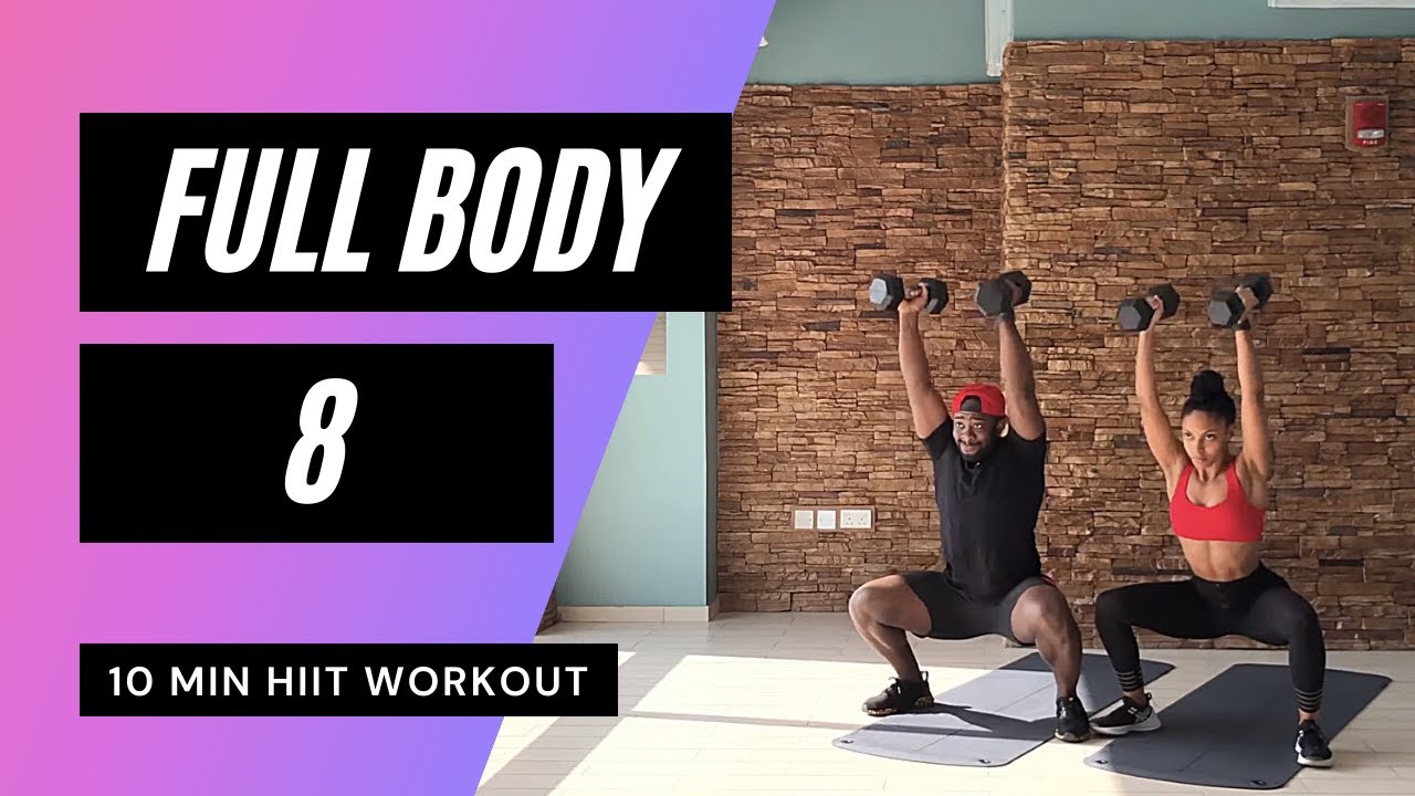 10 MIN FULL BODY DUMBBELL WORKOUT // HIIT | MrandMrsMuscle
