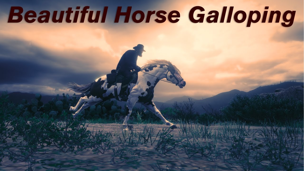 Beautiful Horse Galloping ASMR | RDR 2 Cinematic Horse Ride | Amazing Nature