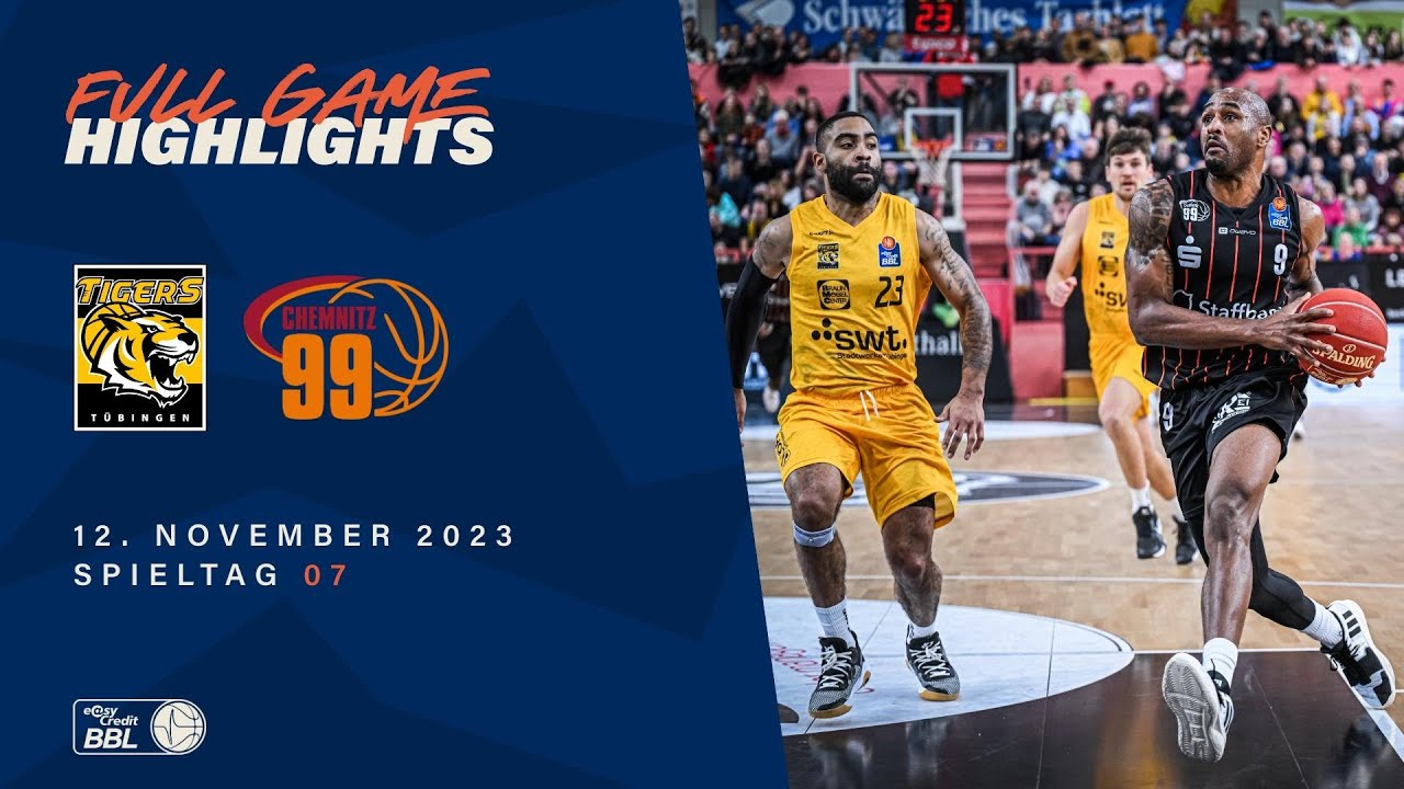 Tigers Tübingen vs. NINERS Chemnitz - Full Game Highlights - Spieltag 07, Saison 23/24