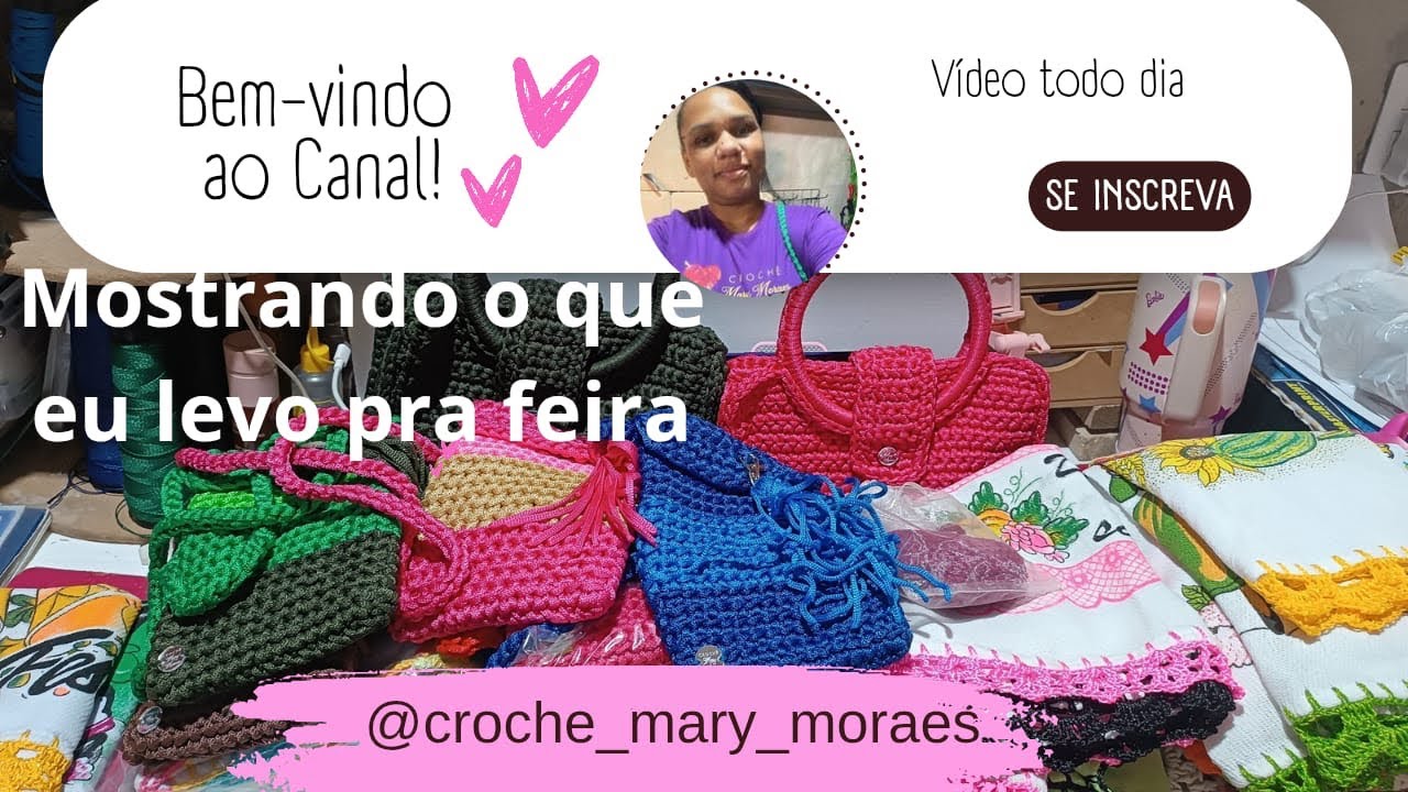 Arrumando o ateliê e mostrando o que eu levo para a feira #feiralivre #croche 