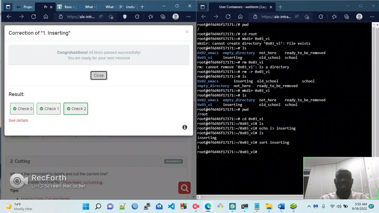 Commands in VI Git