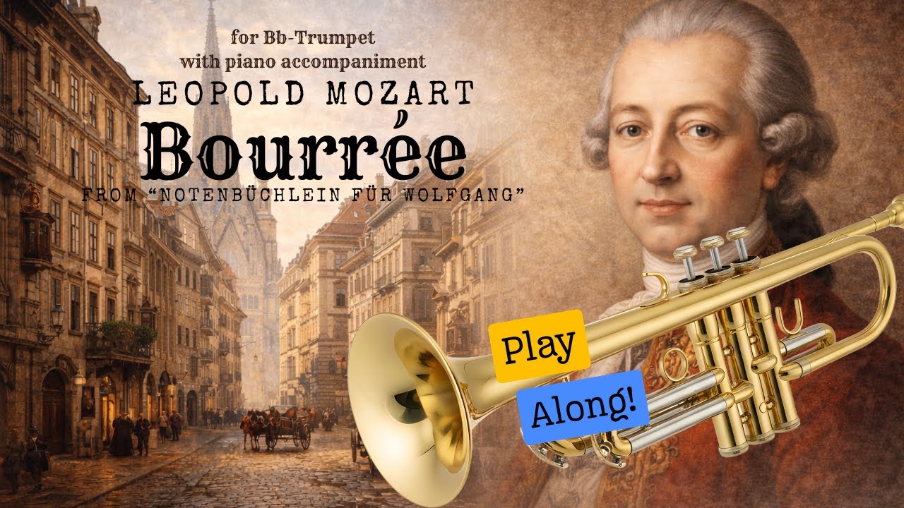 Bourrée | Play-Along for Bb-Trumpet with piano accompaniment