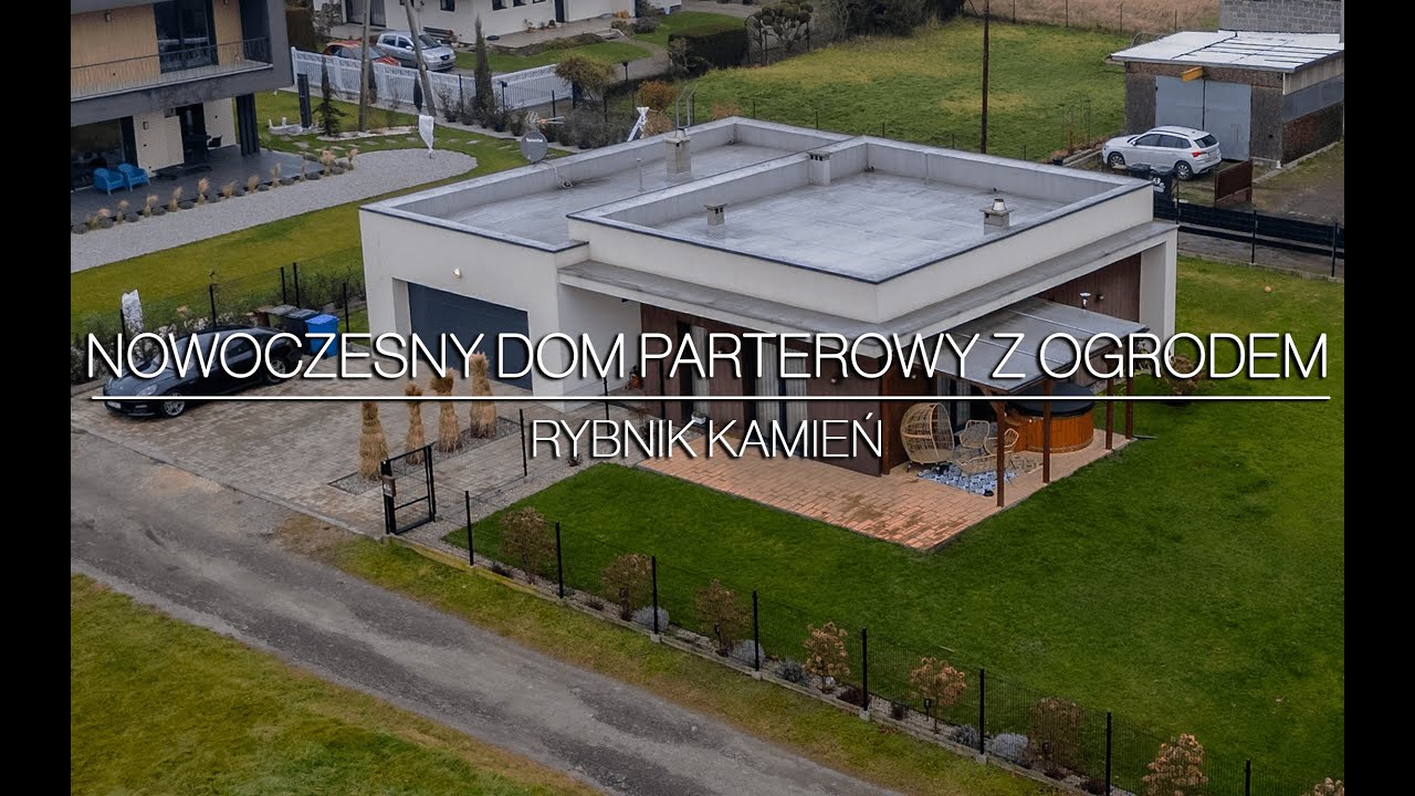 Nowoczesny parterowy dom z tarasem i ogrodem | Rybnik Kamień.