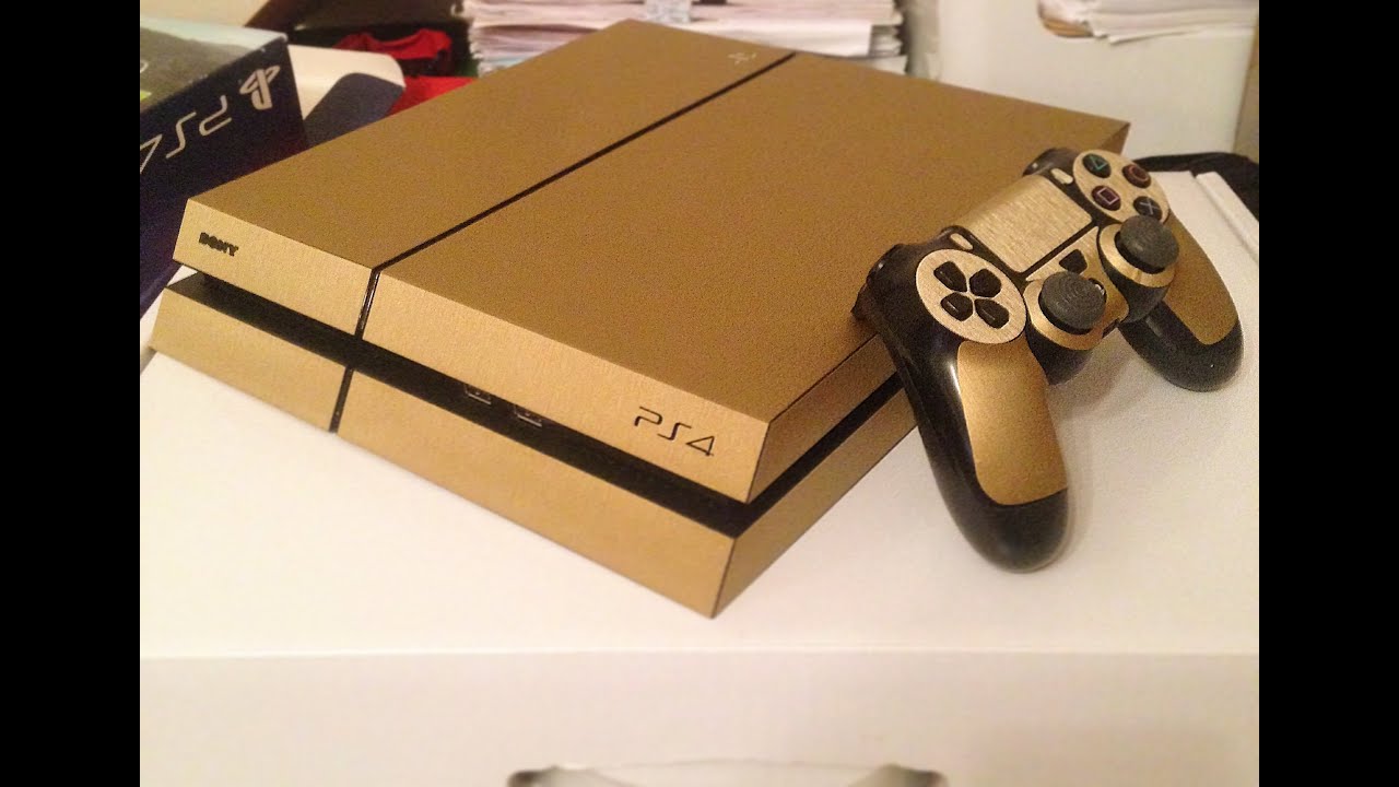 Wrapping PS4 and Controller (Gold)!!!