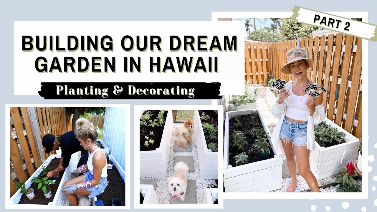 Building Our Dream Garden In Hawaii pt. 2 | Planting & Decorating