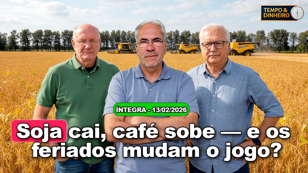 Soja em queda na véspera de feriado nos EUA e China. Café sobe. Chove no Brasil