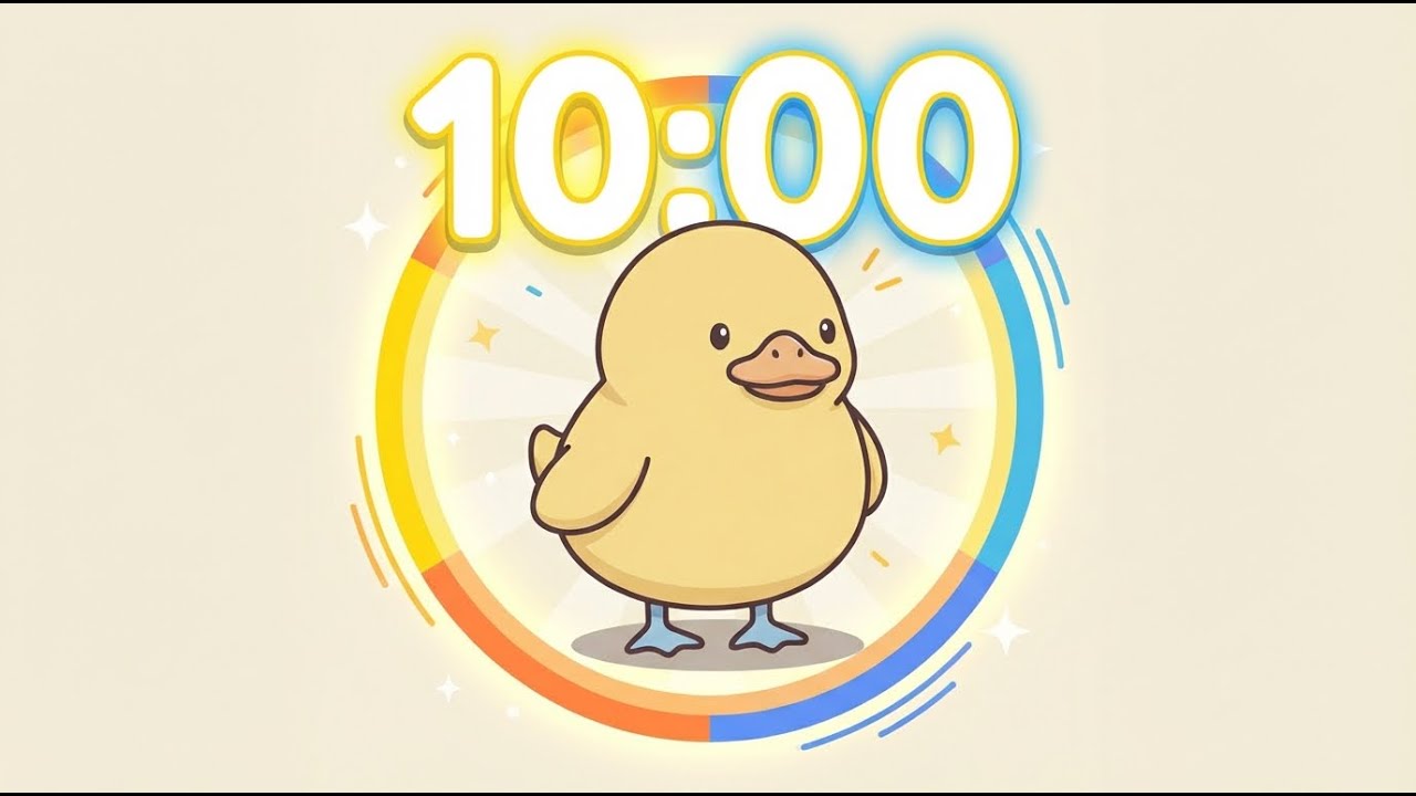 10 Minute Timer 🦆 Study Timer for Classroom Focus&relax