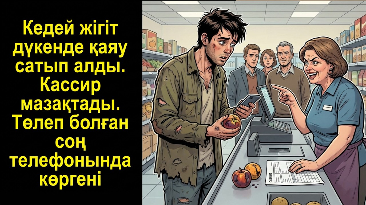 Кедей жігіт дүкенде қаяу сатып алды. Кассир мазақтады. Төлеп болған соң телефонында көргені