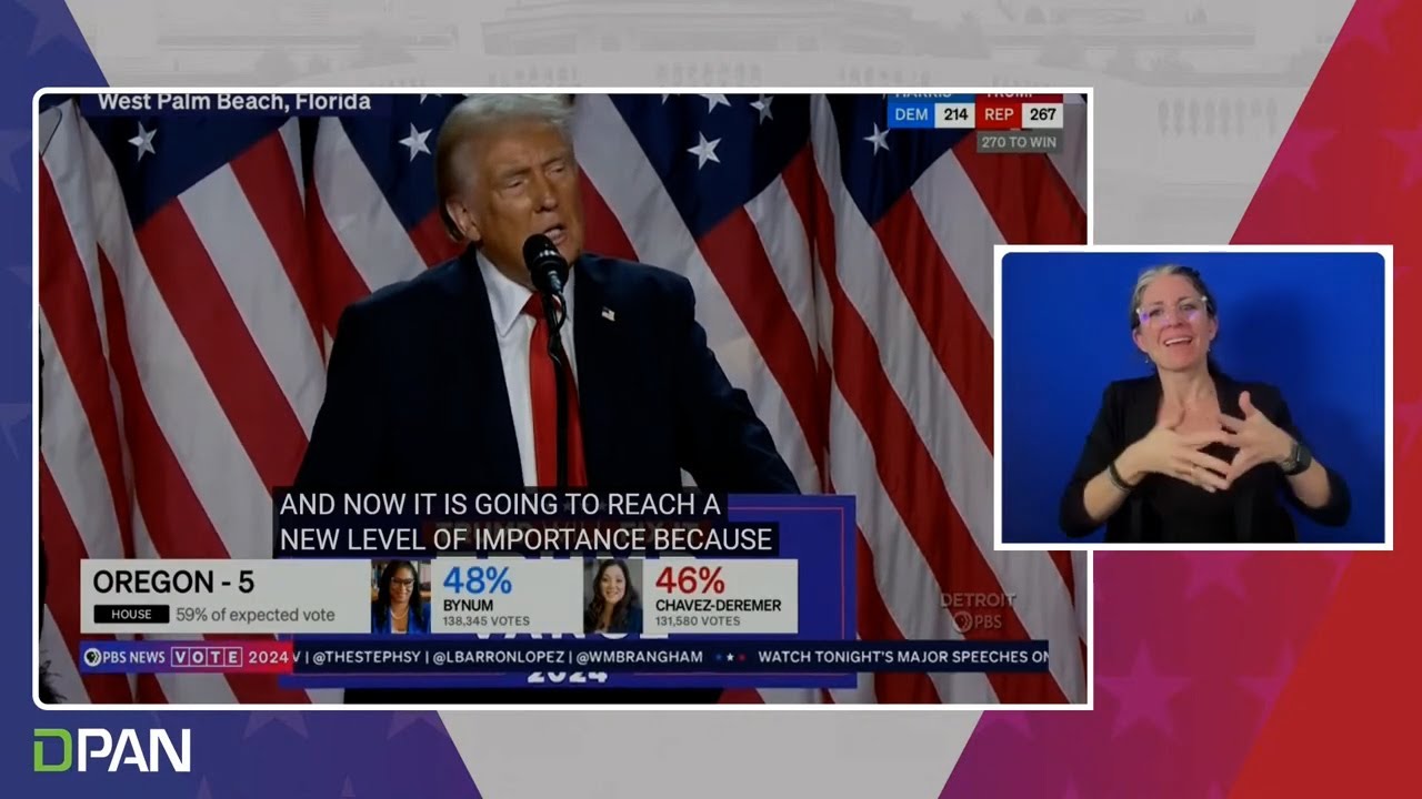 President Elect Donald Trump's Victory Speech on Election Night in ASL.