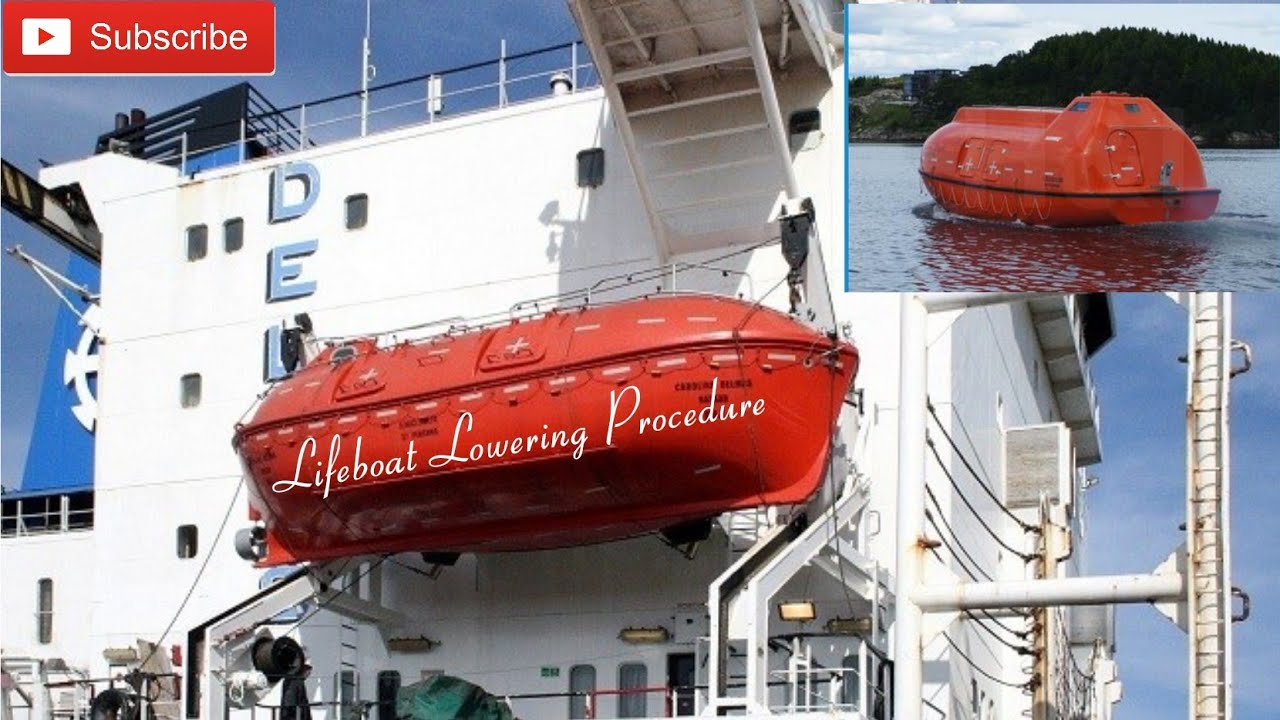 Lifeboat Launching Procedure On SHIP