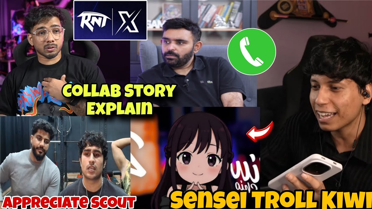 Sensei Troll Kiwishio 😂  Nakul Dhul Appreciate Scout ♥️ RntxOwner Explain Collab Story 😱 Call Sensei
