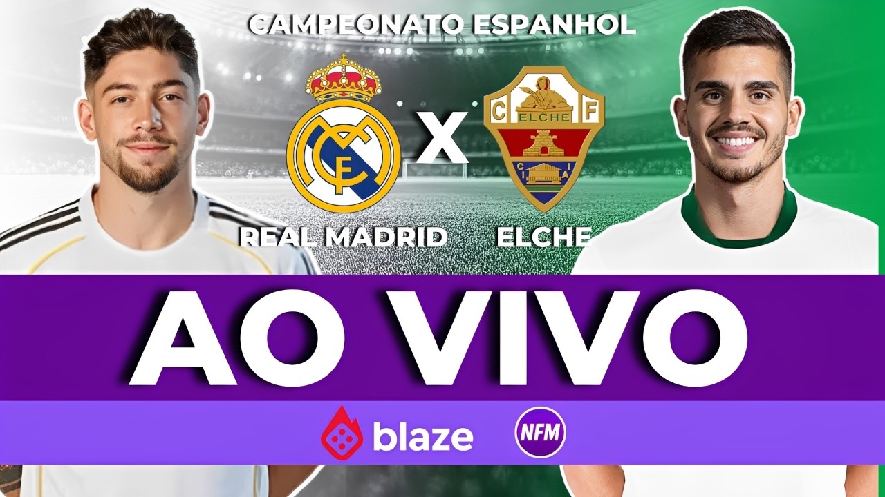 AO VIVO 🔴 REAL MADRID X ELCHE AO VIVO COM IMAGENS DO ESTÚDIO | LA LIGA | REAL MADRID AO VIVO