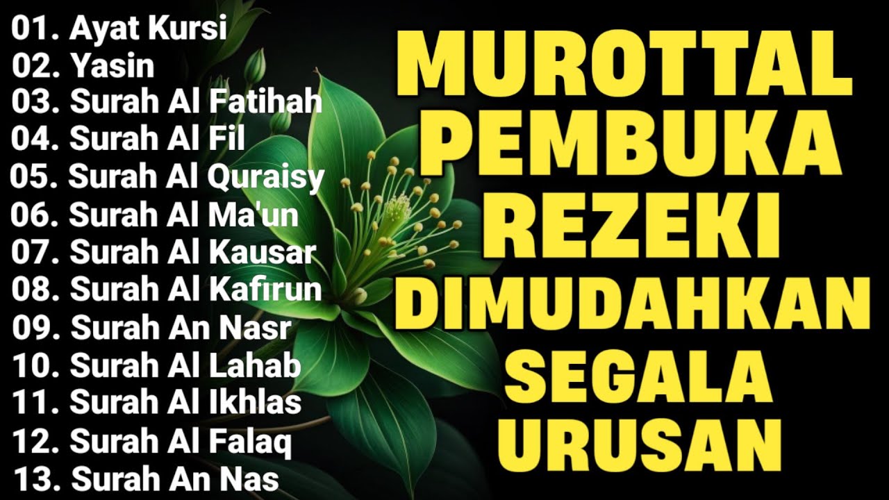 DENGARKAN SETIAP HARI REZEKI DATANG BERTUBI-TUBI, DIMUDAHKAN SEGALA URUSAN