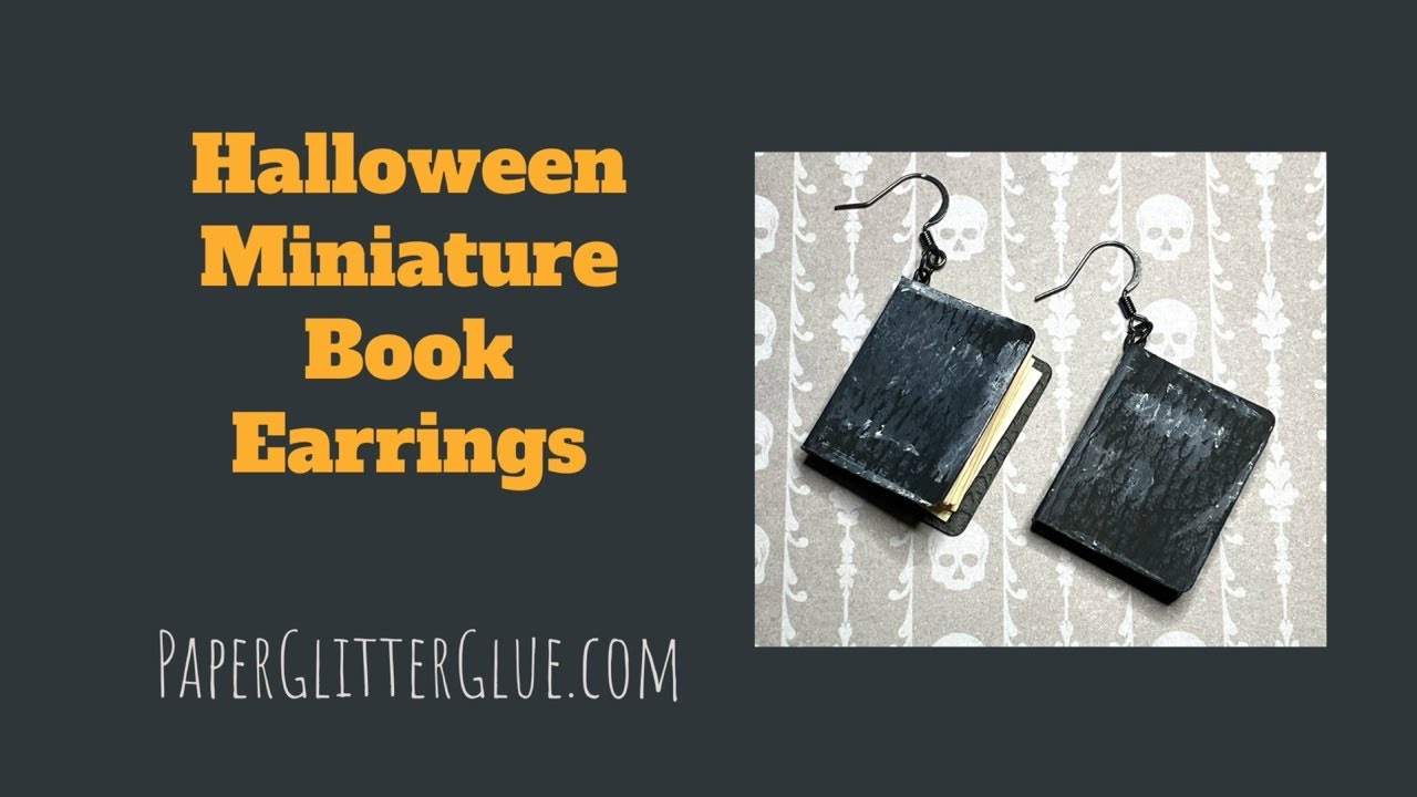 Make Tiny Book Earrings (for Halloween or any other holiday)