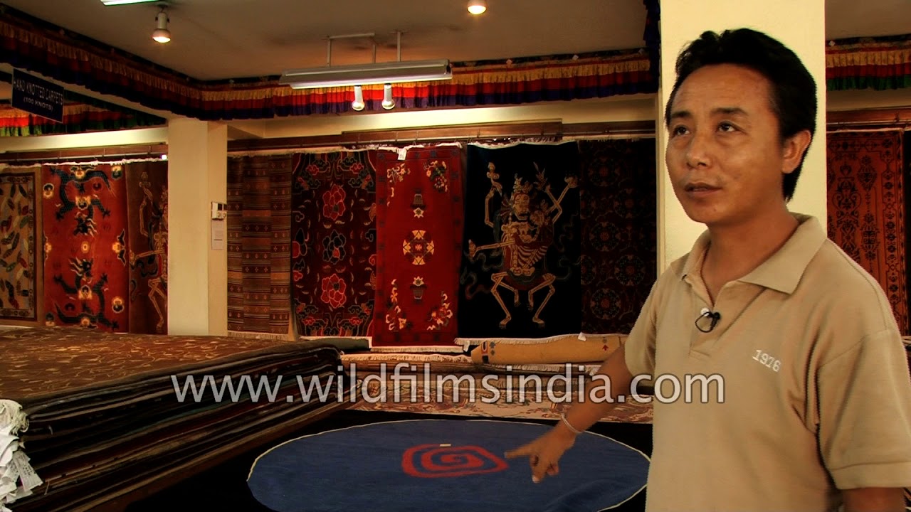 Jawalakhel Tibetan carpet showroom near Kathmandu, Nepal