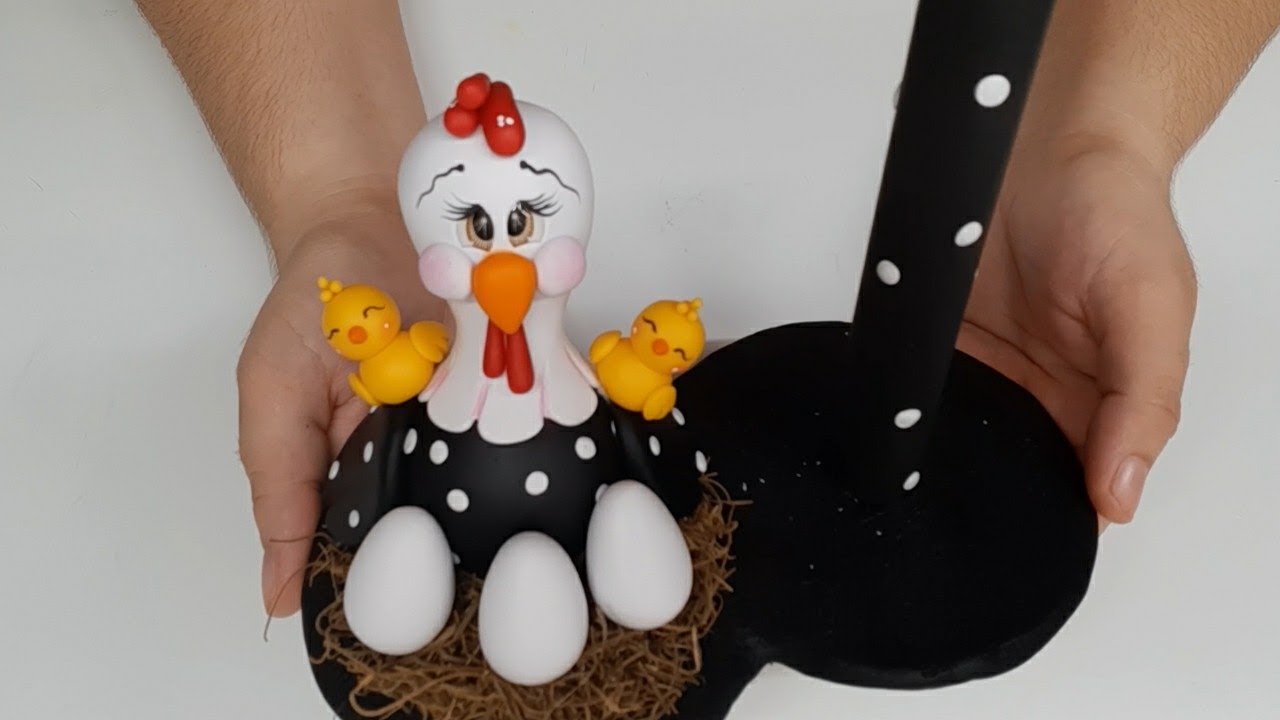 DIY- Porta Papel Toalha em Biscuit Passo a passo biscuit para cozinha
