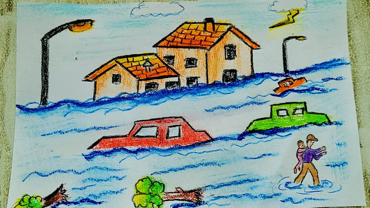 Risunok navodneniya/risunok stikhiynogo bedstviya