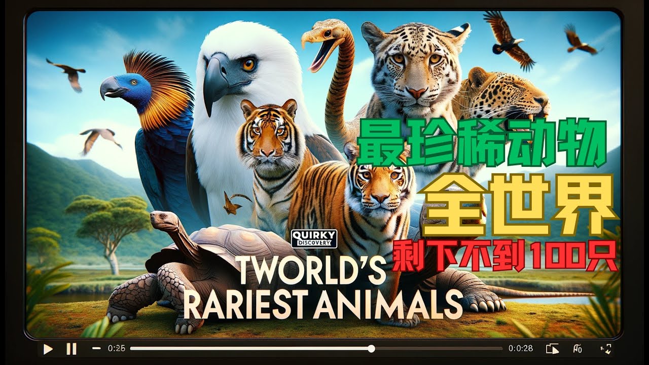 全球十大珍稀动物盘点！揭秘地球上最独特生物的奇迹之旅 | #珍稀之最 #全球珍宝 #自然奇观 #十大稀有动物 #保护使命 #生物多样性