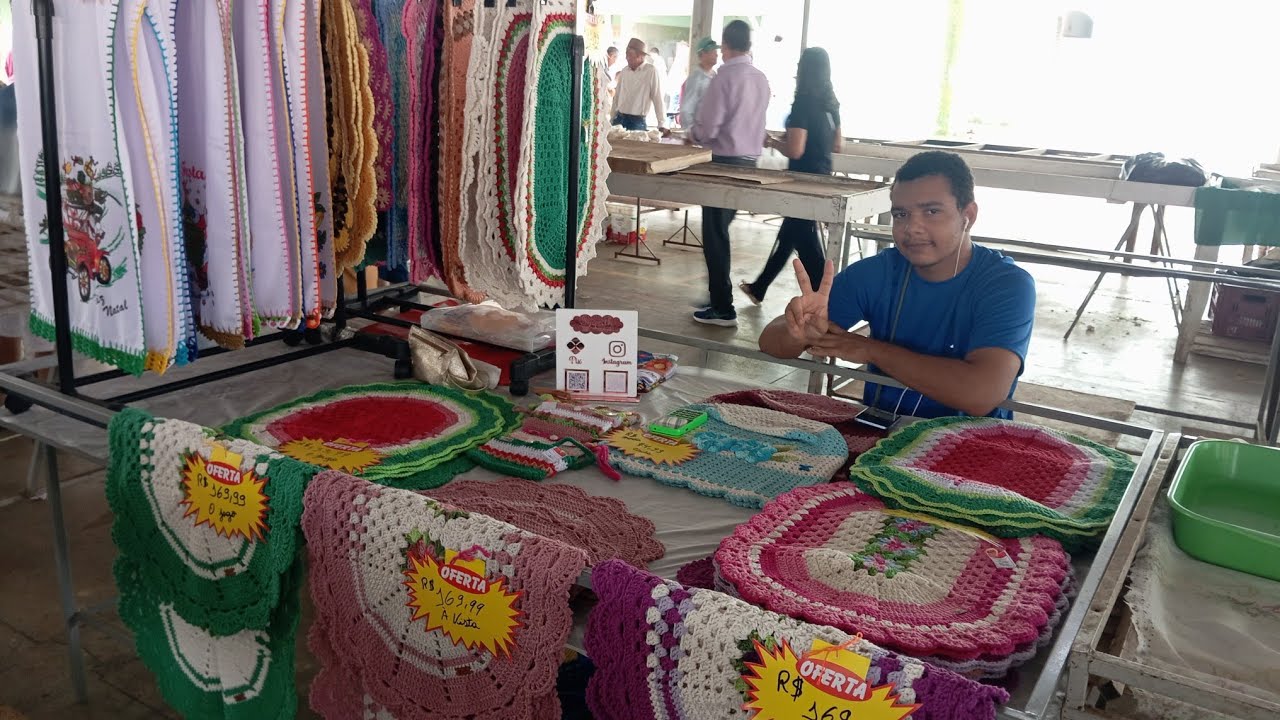 📌 Expondo meu crochê em uma feira alimentícia/domingo com vendas abençoadas 🙏#feira 