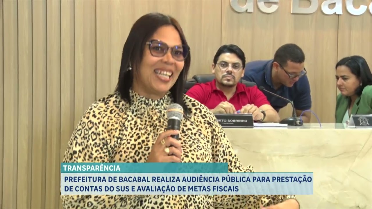 PREFEITURA DE BACABAL REALIZA AUDIÊNCIA PÚBLICA PARA PRESTAÇÃO DE CONTAS DO SUS E AVALIAÇÃO DE METAS