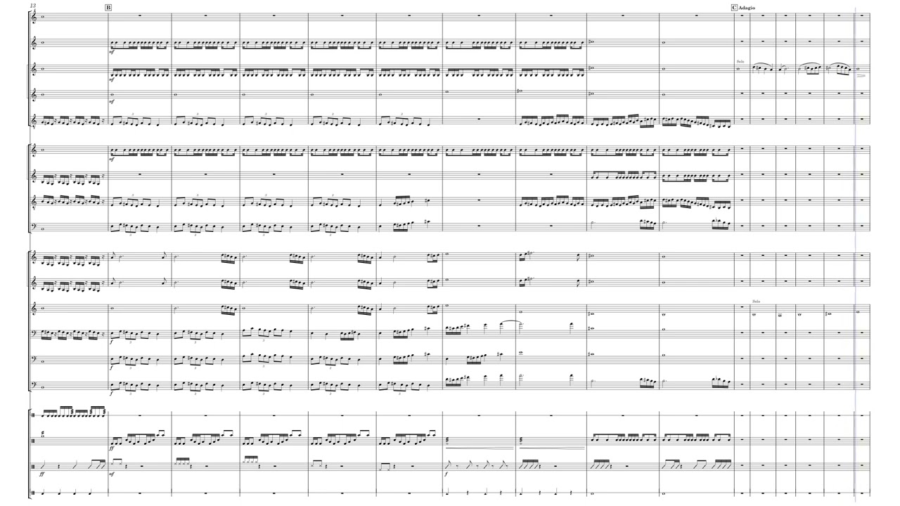 video score for the standard 3