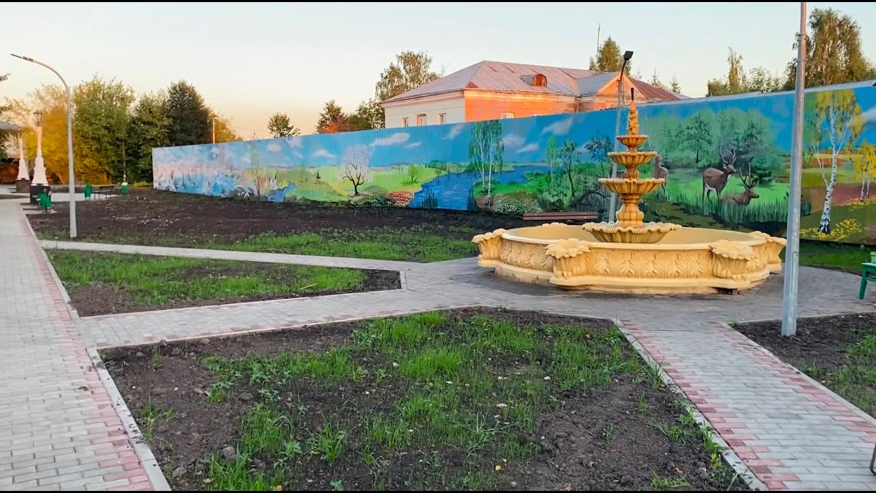 Оформление парка района Знаменское «Времена года». 68м*3м